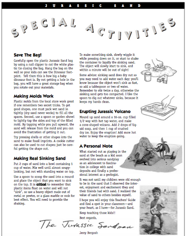 Free Teacher Activity Guide - Jurassic Sands
