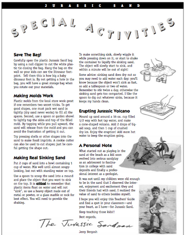 Free Teacher Activity Guide - Jurassic Sands