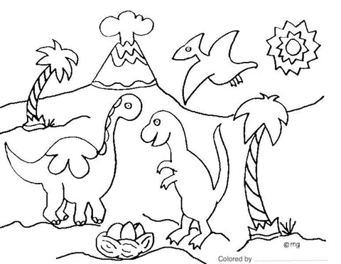 Jurassic Sands Free Coloring Book - Jurassic Sands